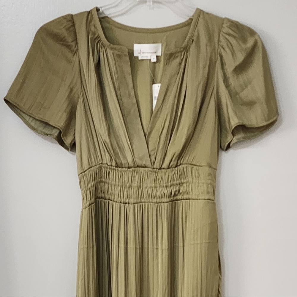 Anthropologie Olive Green Dress